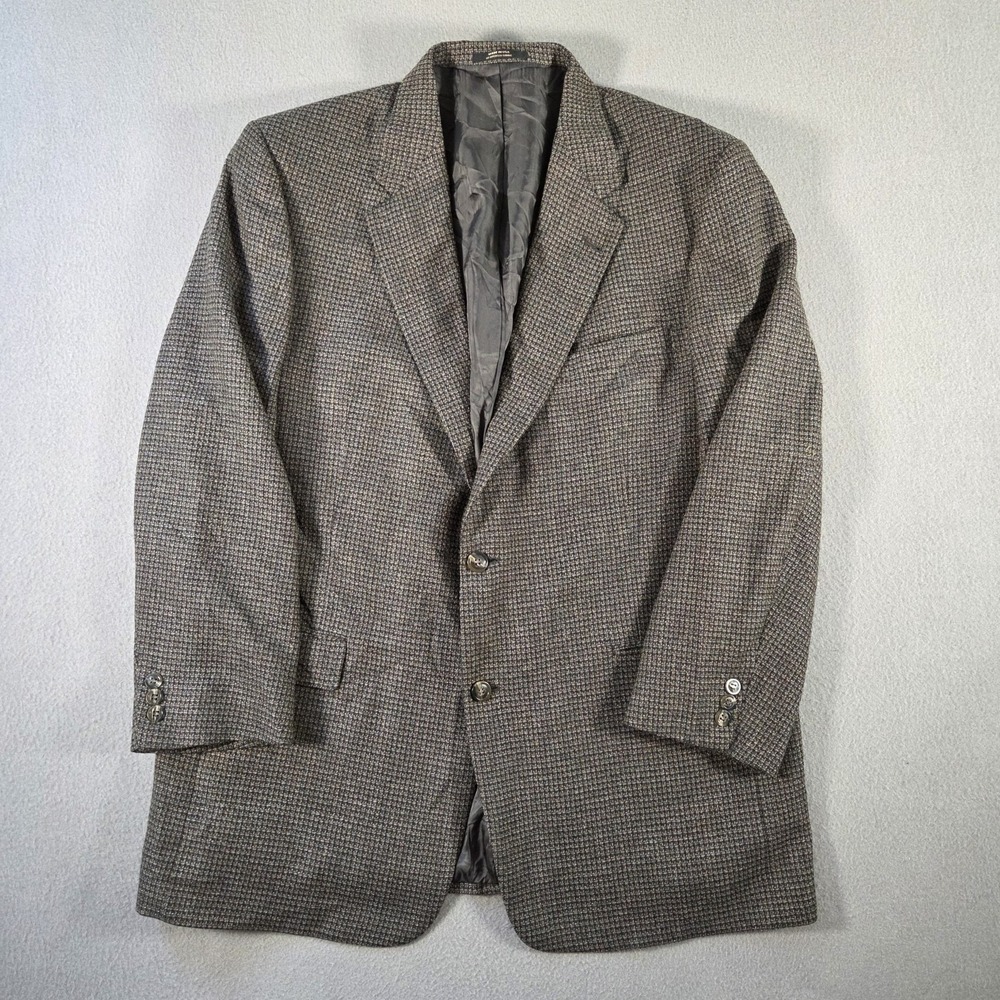 Hart Schaffner Marx Blazer Mens 46R Wool Tweed Sport Coat Made USA Formal